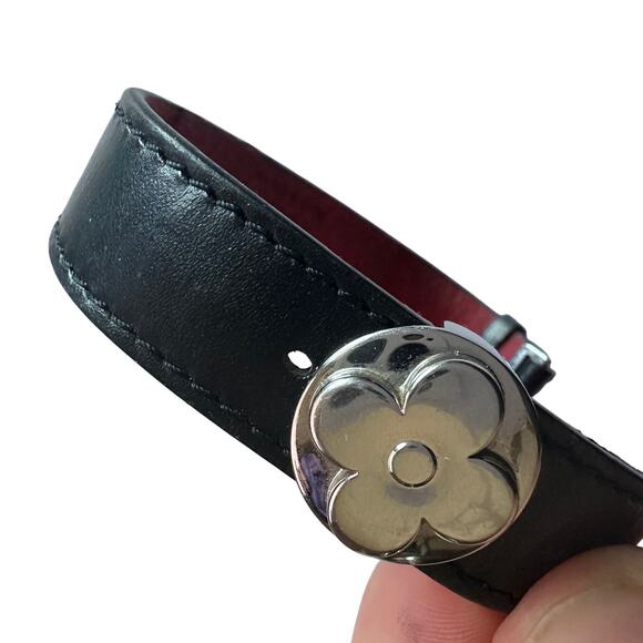 Louis Vuitton Black Leather Monogram Wish Bracelet - Picture 13 of 16